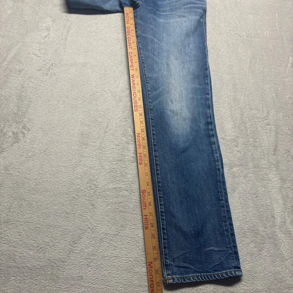 True Religion Geno Relaxed Slim Jeans Mens 31x33 Blue Denim Distressed Fade